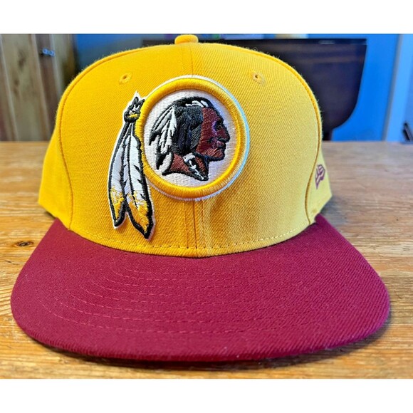 Washington Redskins Snapback Hat New Era 9Fifty Gold Back Spellout Commanders - Picture 1 of 9
